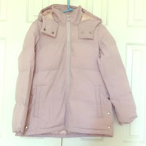 Madewell Quilted Puffer Lilac Coat XS